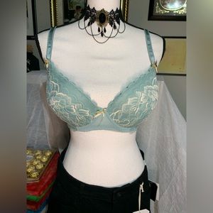 Rene Rofe Light Blue Slight Push Up Bra